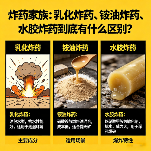 上虞炸药家族：乳化炸药、铵油炸药、水胶炸药到底有什么区别？